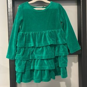 Hanna Andersson Green Tiered Kids Dress
